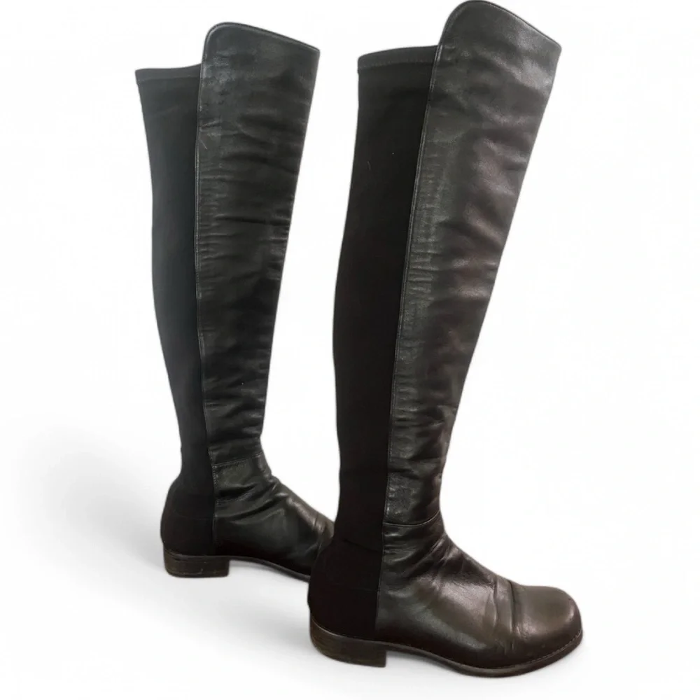 Stuart Weitzman Black #5050 Over The Knee Boot Scuffs Size 5.5 Chic Gossip Girl
